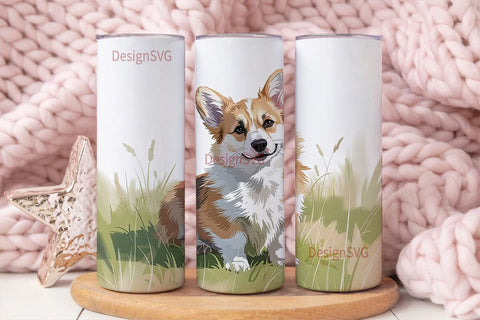 Corgi Dog 20oz Tumbler Design Sublimation DesignSVG 