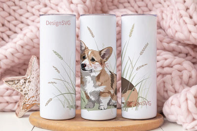 Corgi Dog 20oz Tumbler Design Sublimation DesignSVG 