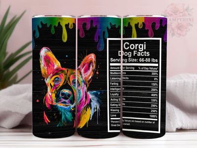 Corgi Dog Gifts Tumbler, Mothers Day, Fathers Day, Gifts for Dog Lovers, Dog Mom 20 Oz Skinny Tumbler Wrap, Straight & Tapered Tumbler Wrap, Instant Digital Download Sublimation Li Zamperini 