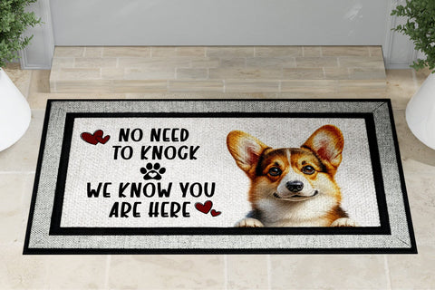 Corgi No Need To Knock Doormat Sublimation Sublimation BijouBay 