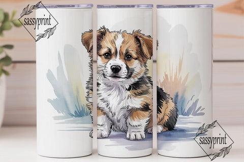 Corgi Puppy 20oz Tumbler Design Sublimation sassyprint 