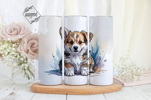 Corgi Puppy 20oz Tumbler Design Sublimation sassyprint 