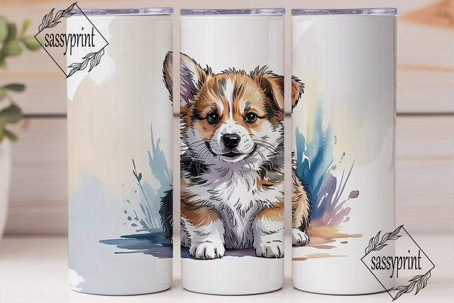 Corgi Puppy 20oz Tumbler Design Sublimation sassyprint 