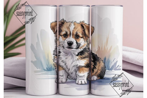 Corgi Puppy 20oz Tumbler Design Sublimation sassyprint 