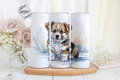 Corgi Puppy 20oz Tumbler Design Sublimation sassyprint 