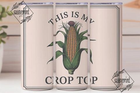 Corn Crop Top Tumbler Design Sublimation sassyprint 