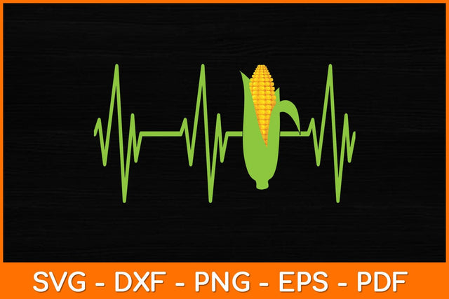 Corn Heartbeat Svg Design SVG artprintfile 