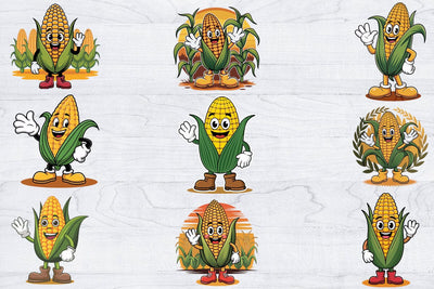 Corn on the Cob Silhouettes SVG Bundle, Corn Svg SVG Creativeart88 