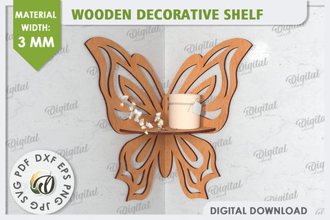 Corner Shelf Laser Cut. Wooden Decorative Shelf SVG SVG Evgenyia Guschina 