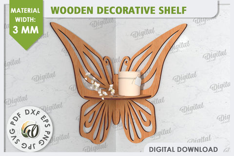 Corner Shelf Laser Cut. Wooden Decorative Shelf SVG SVG Evgenyia Guschina 