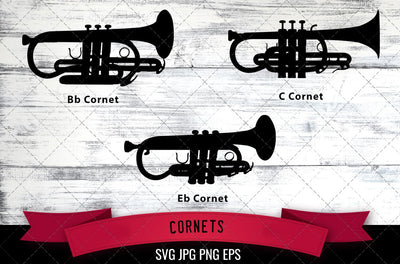 Cornet SVG, Musical Instrument SVG SVG Loveleen Kaur 