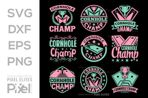 Cornhole Champ SVG Cornhole game Tshirt Bundle Cornhole Quote Design, PET 00105 SVG ETC Craft 