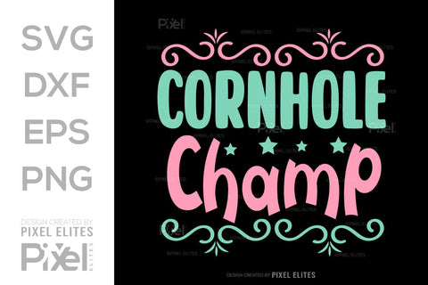Cornhole Champ SVG Cornhole game Tshirt Bundle Cornhole Quote Design, PET 00105 SVG ETC Craft 