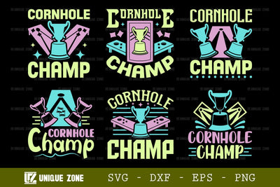 Cornhole Champ SVG Cornhole Game Tshirt Bundle Cornhole Quote Design, TG 0009 SVG Unique Zone 