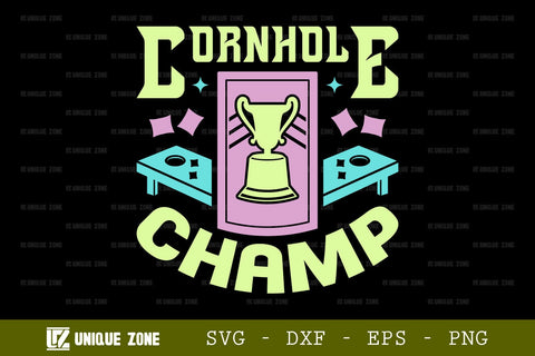 Cornhole Champ SVG Cornhole Game Tshirt Bundle Cornhole Quote Design, TG 0009 SVG Unique Zone 