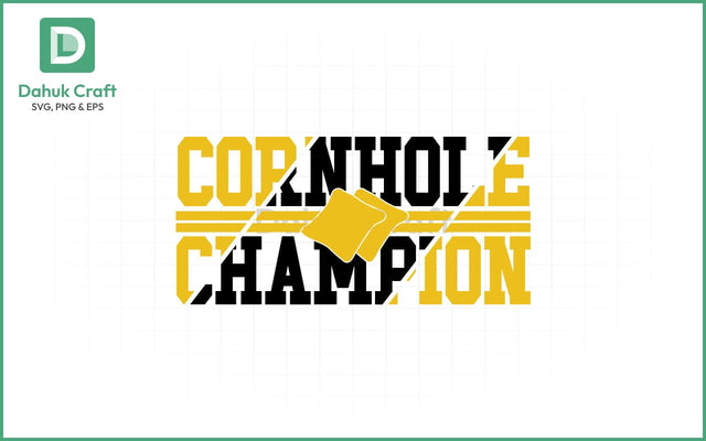 Cornhole Champ SVG – Trophy Style Cornhole Champ SVG PNG & EPS V13 SVG dahukdesign 