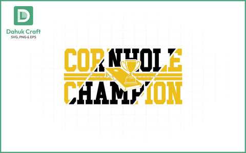 Cornhole Champ SVG – Trophy Style Cornhole Champ SVG PNG & EPS V14 SVG dahukdesign 