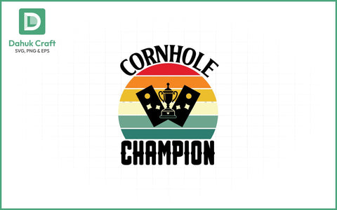 Cornhole Champ SVG – Trophy Style Cornhole Champ SVG PNG & EPS V7 SVG dahukdesign 