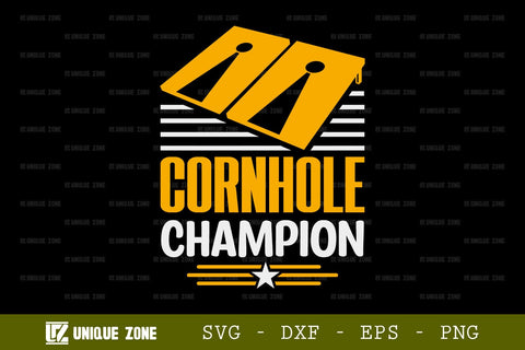 Cornhole Champion SVG Cornhole Game Tshirt Bundle Cornhole Quote Design, TG 0001 SVG Unique Zone 