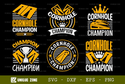 Cornhole Champion SVG Cornhole Game Tshirt Bundle Cornhole Quote Design, TG 0001 SVG Unique Zone 