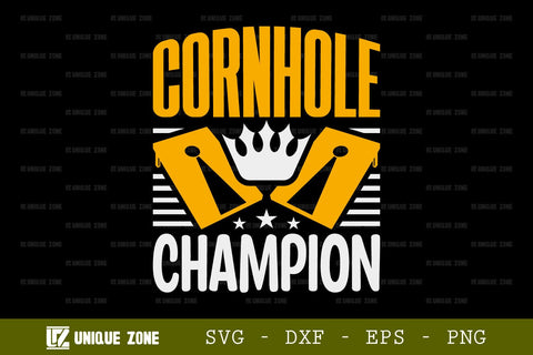 Cornhole Champion SVG Cornhole Game Tshirt Bundle Cornhole Quote Design, TG 0001 SVG Unique Zone 