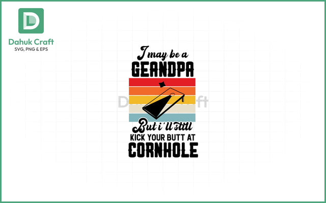 Cornhole Grandpa SVG – Retro Power Cornhole Grandpa SVG PNG & EPS V58 SVG dahukdesign 