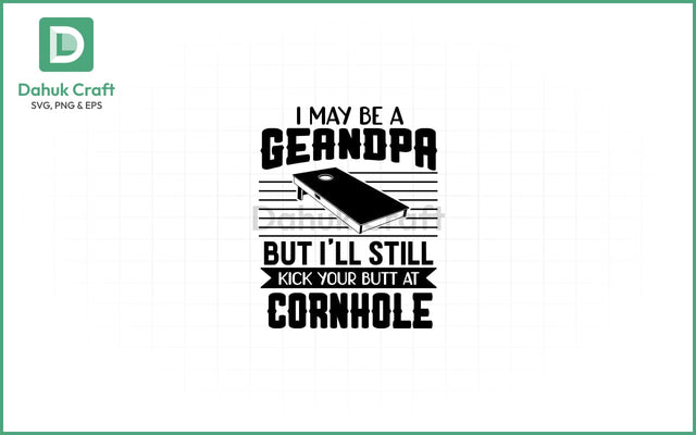 Cornhole Grandpa SVG – Retro Power Cornhole Grandpa SVG PNG & EPS V59 SVG dahukdesign 