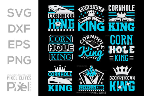 Cornhole King SVG Cornhole game Tshirt Bundle Cornhole Quote Design, PET 00102 SVG ETC Craft 