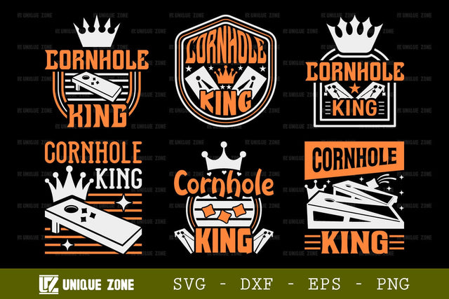 Cornhole King SVG Cornhole Game Tshirt Bundle Cornhole Quote Design, TG 0002 SVG Unique Zone 