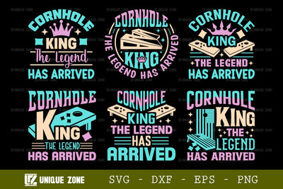 Cornhole King The Legend Has Arrived SVG Cornhole Game Tshirt Bundle Cornhole Quote Design, TG 0008 SVG Unique Zone 