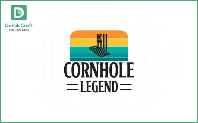 Cornhole Legend SVG – Crossed Boards Cornhole Legend SVG PNG & EPS V11 SVG dahukdesign 