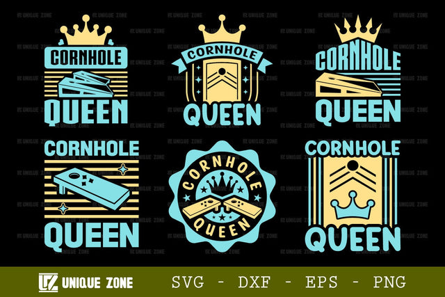 Cornhole Queen SVG Cornhole Game Tshirt Bundle Cornhole Quote Design, TG 0003 SVG Unique Zone 