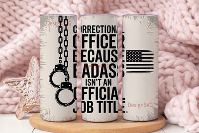 Correctional Officer 20oz Tumbler Wrap Sublimation DesignSVG 