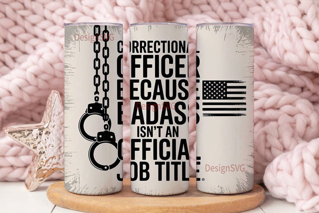 Correctional Officer 20oz Tumbler Wrap Sublimation DesignSVG 
