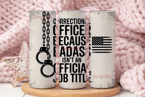 Correctional Officer 20oz Tumbler Wrap Sublimation DesignSVG 