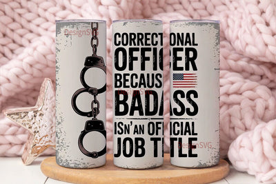 Correctional Officer 20oz Tumbler Wrap Sublimation DesignSVG 