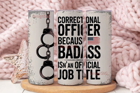 Correctional Officer 20oz Tumbler Wrap Sublimation DesignSVG 
