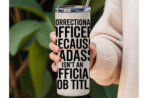 Correctional Officer 20oz Tumbler Wrap Sublimation DesignSVG 