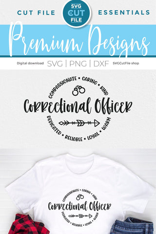 Correctional officer svg, Corrections officer svg, corrections svg, handcuffs svg, thin silver line, hand cuffs svg, svg dxf png SVG SVG Cut File 