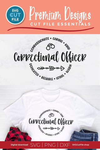 Correctional officer svg, Corrections officer svg, corrections svg, handcuffs svg, thin silver line, hand cuffs svg, svg dxf png SVG SVG Cut File 