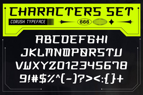 Corush - Modern Tech Futuristic Font Font Mozzatype 