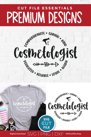 Cosmetologist svg, cosmetology svg, hair and makeup svg, hair stylist svg, salon, salon worker SVG SVG Cut File 