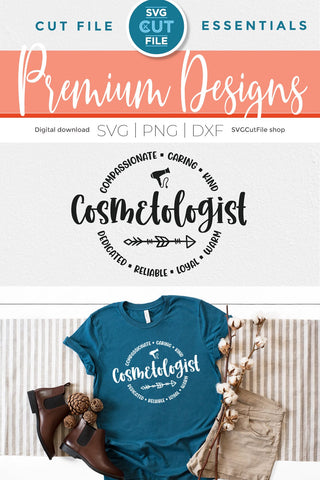 Cosmetologist svg, cosmetology svg, hair and makeup svg, hair stylist svg, salon, salon worker SVG SVG Cut File 