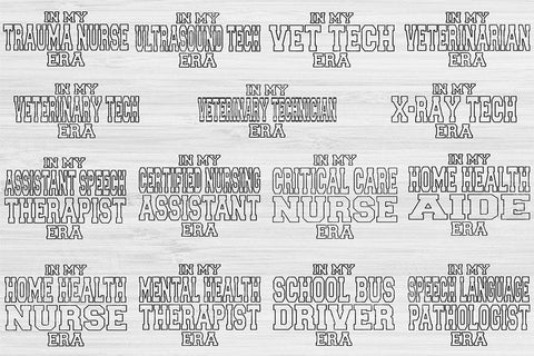 Cosmetologist Svg Cut File, Nurse Svg, In My Era Svg Files For Cricut, Radiology Tech Svg Silhouette Digital Design, Esthetician Sublimation SVG TiffsCraftyCreations 