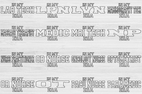 Cosmetologist Svg Cut File, Nurse Svg, In My Era Svg Files For Cricut, Radiology Tech Svg Silhouette Digital Design, Esthetician Sublimation SVG TiffsCraftyCreations 