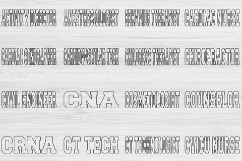 Cosmetologist Svg Cut File, Nurse Svg, Teacher Svg Files For Cricut, Radiology Tech Svg Digital Designs, Esthetician Shirt Sublimation Png SVG TiffsCraftyCreations 