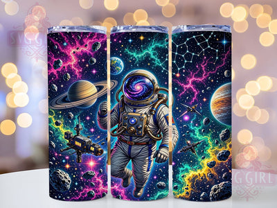 Cosmic Astronaut 20oz Tumbler, Astronaut Motif, Cosmic Design, Galaxy Theme, Space Style, Futuristic Charm, 20oz Wrap, Sublimation Tumbler Sublimation SvggirlplusArt 