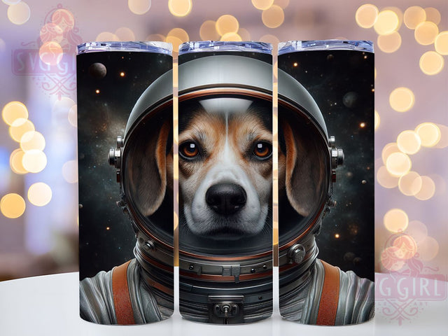 Cosmic Astronaut Pup Tumbler Wrap, Cosmic Pet Design, Galaxy Dog Art, Astronaut Pet Portrait, Space Explorer Pup, Dog In Space Wrap, Celestial Dog Sublimation Sublimation SvggirlplusArt 