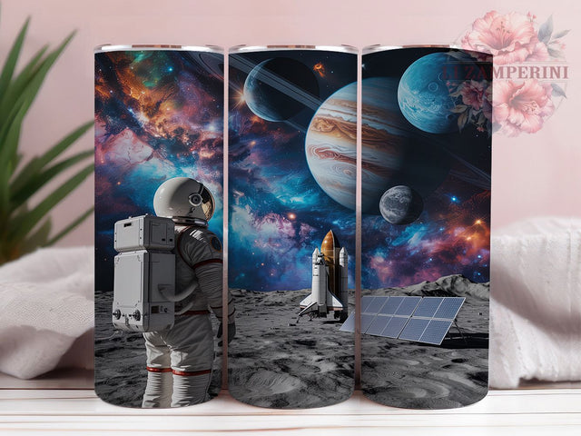 Cosmic Astronaut Rocket Tumbler, Space Exploration Wrap, 20oz Tumbler Sublimation, Cosmic Adventure Design, Galaxy Rocket Sublimation, Sci-Fi Space Tumbler, Outer Space Wrap Sublimation Li Zamperini 
