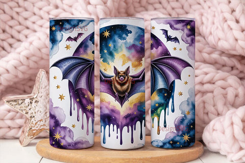 Cosmic Bat 20oz Tumbler Wrap Sublimation DesignSVG 